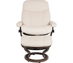 Stressless® Consul Large Classic Chair & Ottoman - Batick Cream