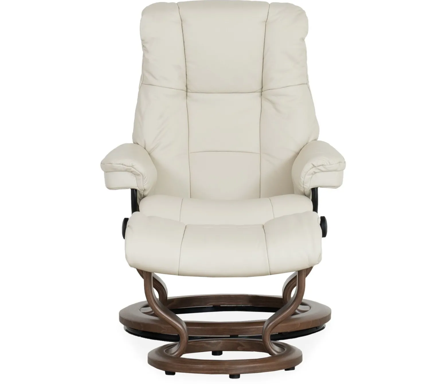 Stressless® Mayfair Small Classic Recliner & Ottoman - Paloma Light Grey