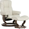 Stressless® Mayfair Small Classic Recliner & Ottoman - Paloma Light Grey