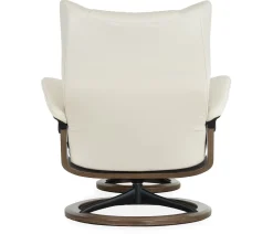 Stressless® Wing Large Signature Recliner & Ottoman - Paloma Light Grey