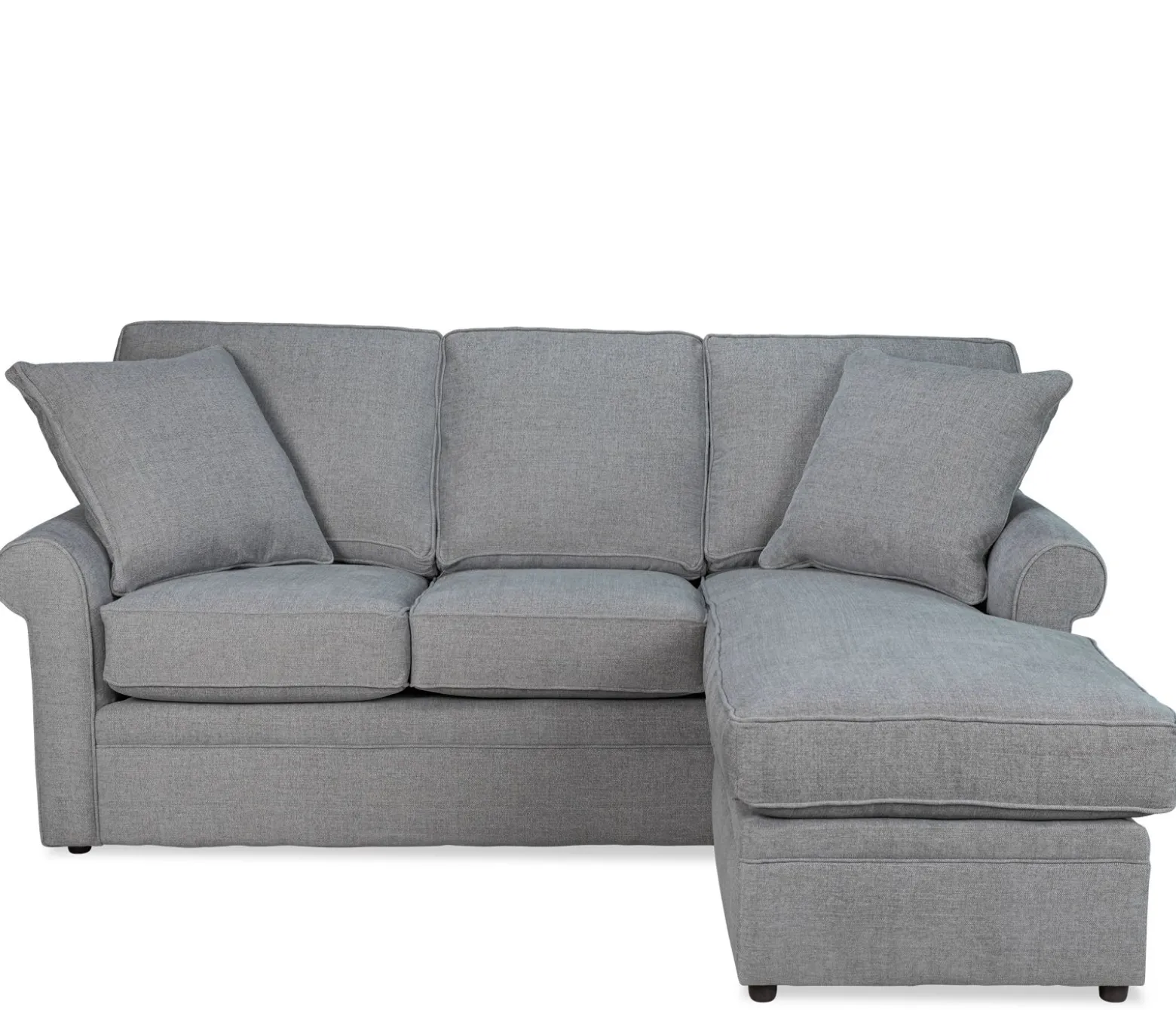 Stuart Sofa and Chaise Ottoman Set - Gray