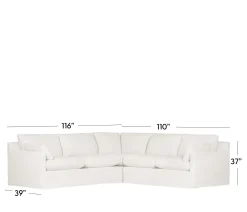 Sydney 2 PC Sectional RSE 3 Seat Corner, LSE 2 Seat End