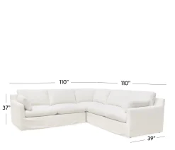 Sydney 3 PC Sectional RSE & LSE 2 Seat with Corner