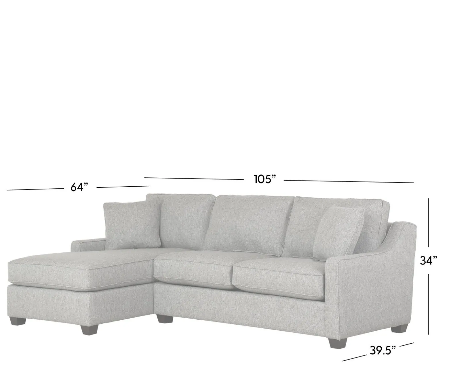 Twilight 2-Piece Sectional RHF One Arm Sofa & LHF Chaise