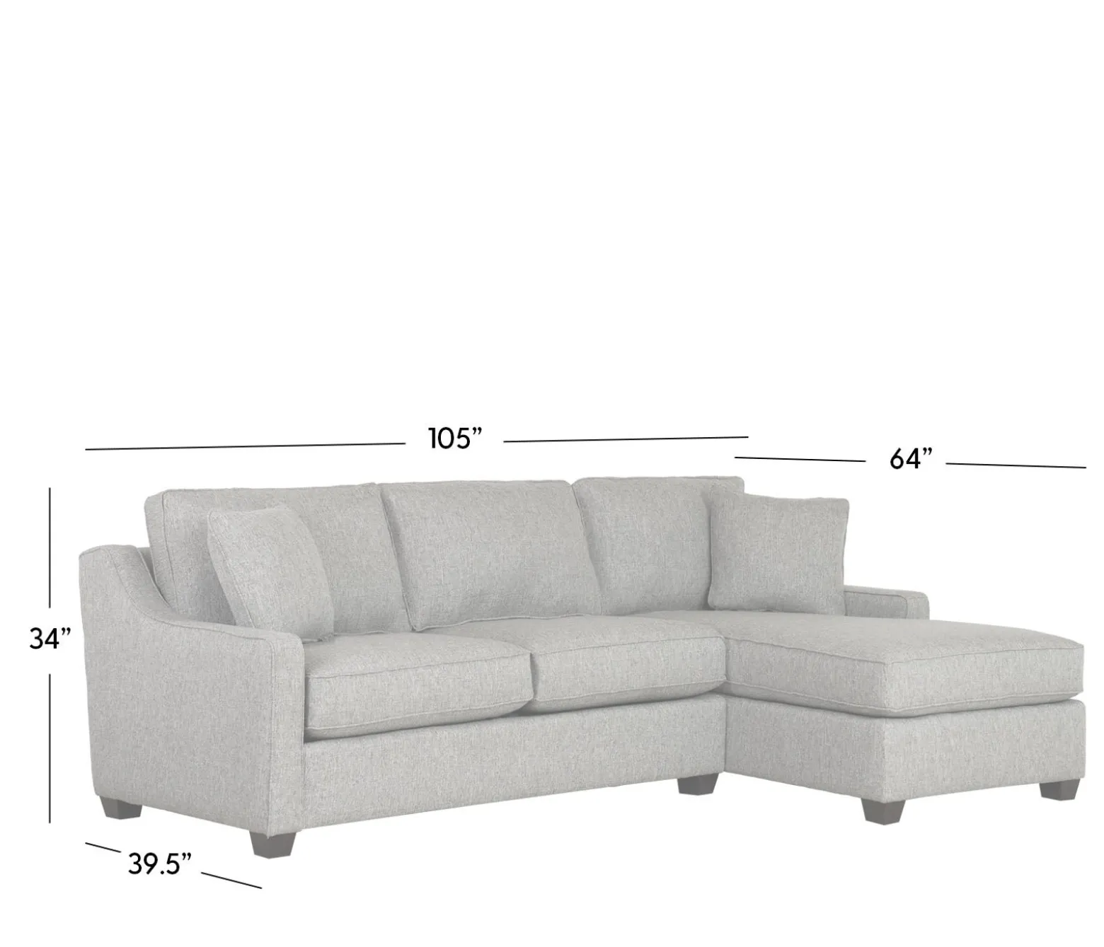 Twilight 2-Piece Sectional LHF One Arm Sofa & RHF Chaise
