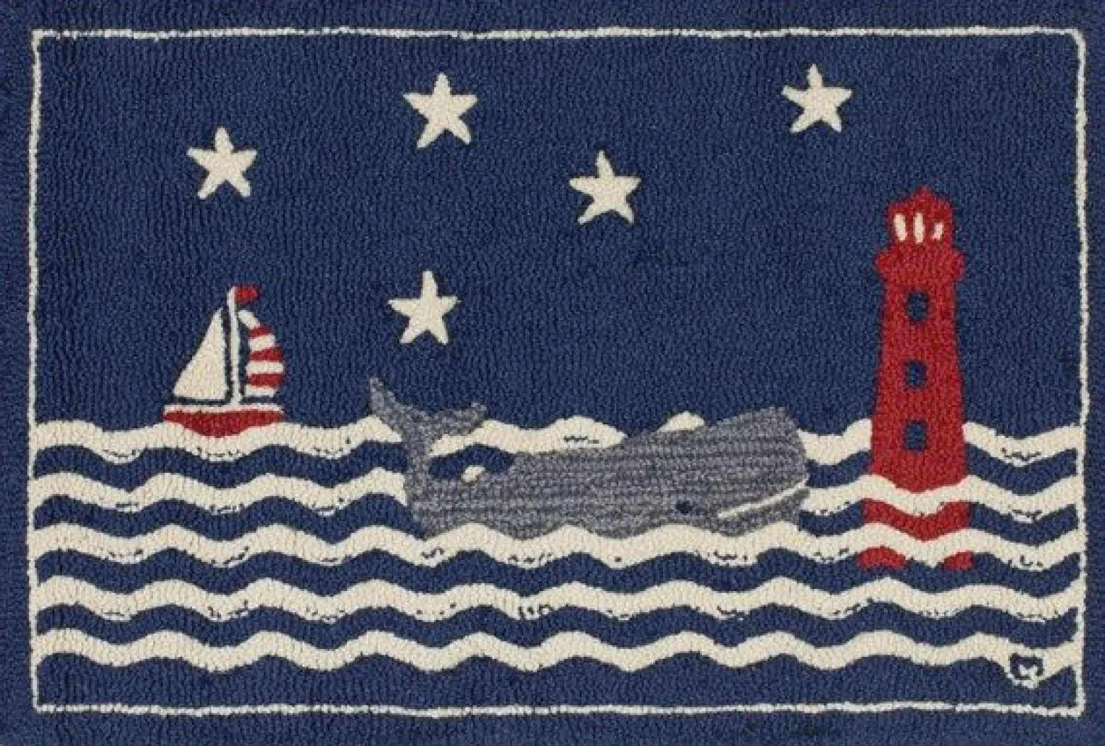 Wavy Whale Rug - 2' x 3'
