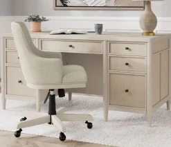 Wilmington Executive Desk - White Sand